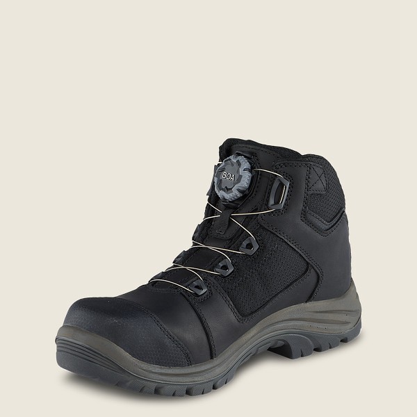 Botas Red Wing Hiking Hombre Negros/Grises - Trades - 5-Inch Waterproof Safety Toe - 752-JKYRDA